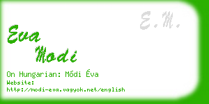 eva modi business card